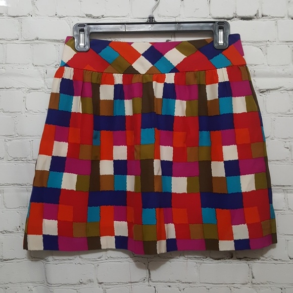 britt ryan Dresses & Skirts - Multicolored silk mini skirt, size 2